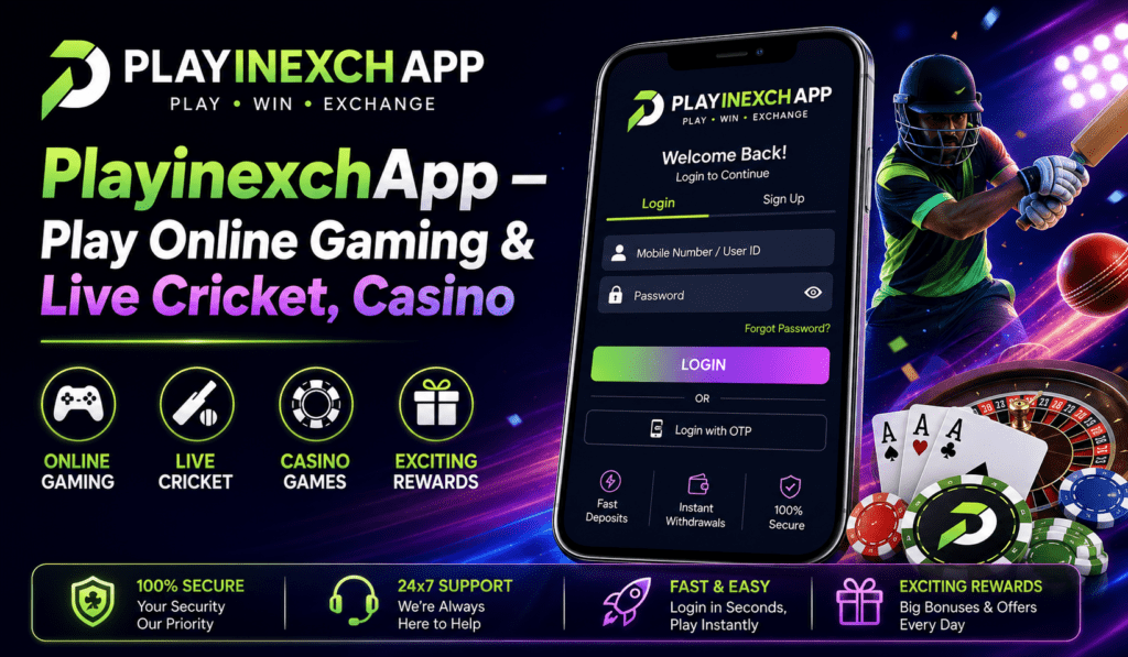 PlayinexchApp – Play Online Gaming & Live Cricket, Casino